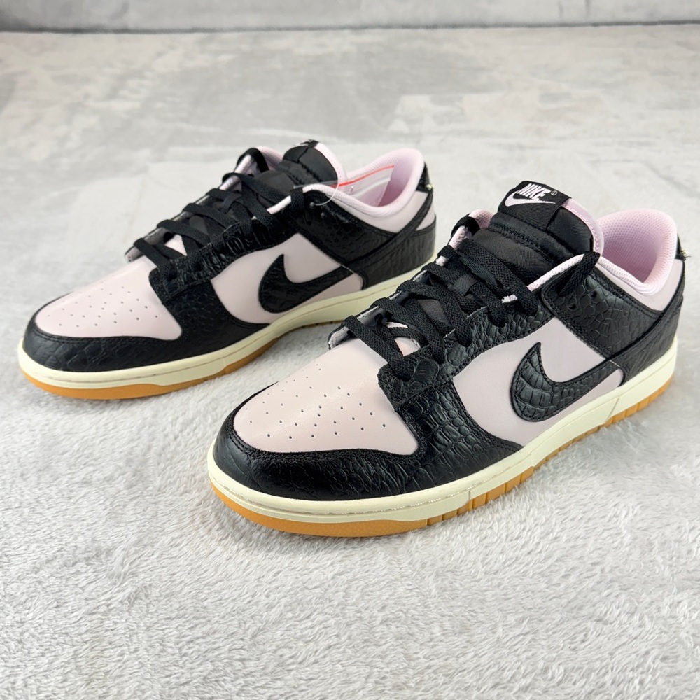 Nike Dunk Low Black Platinum Violet Croc HF9191-001 Men's Size 11.5 Wmns Sz 13